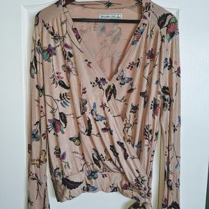 A&F Butterfly Wrap Top